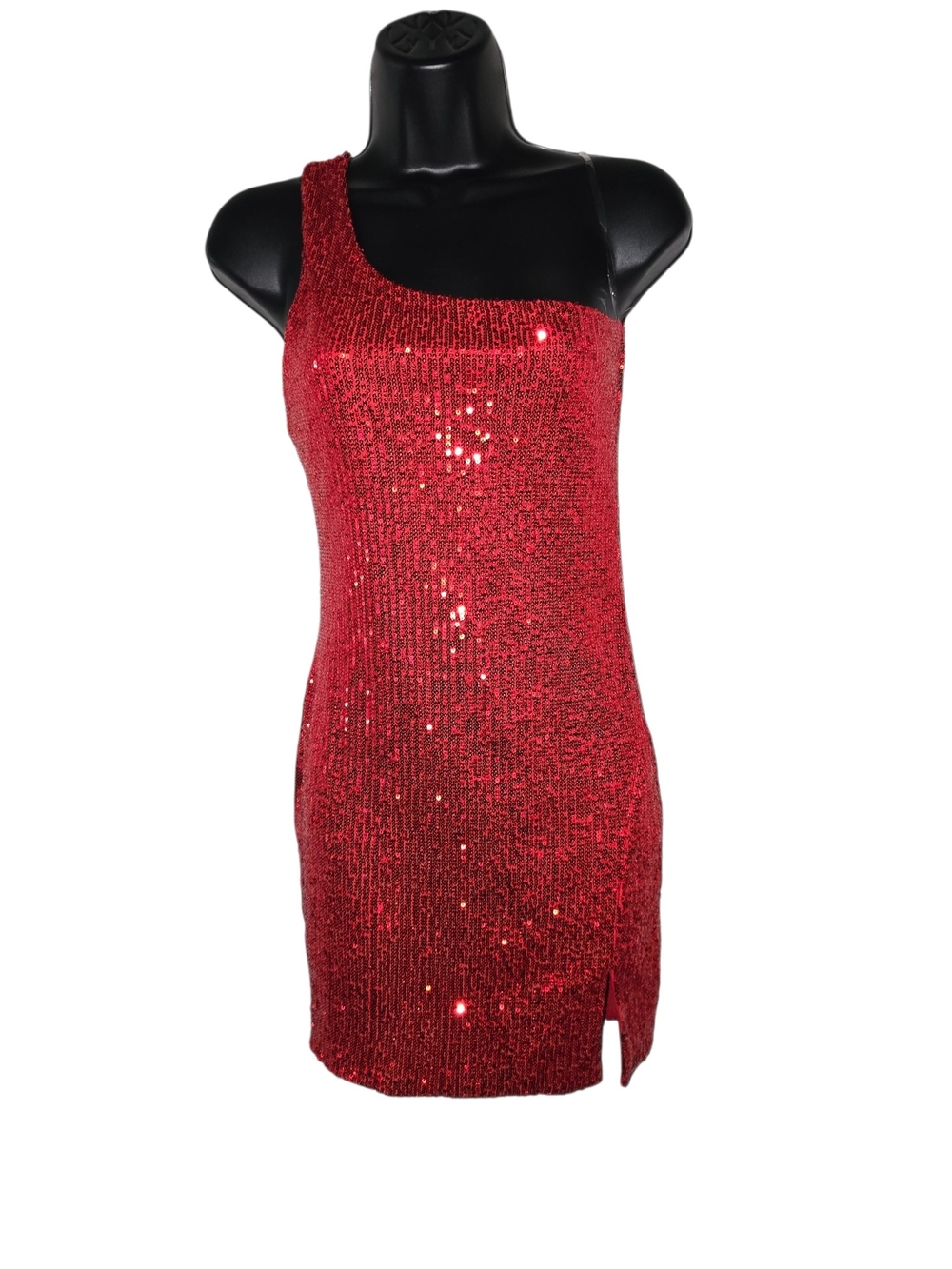 Chocolate U.S.A. One-Shoulder Sequin Mini Dress